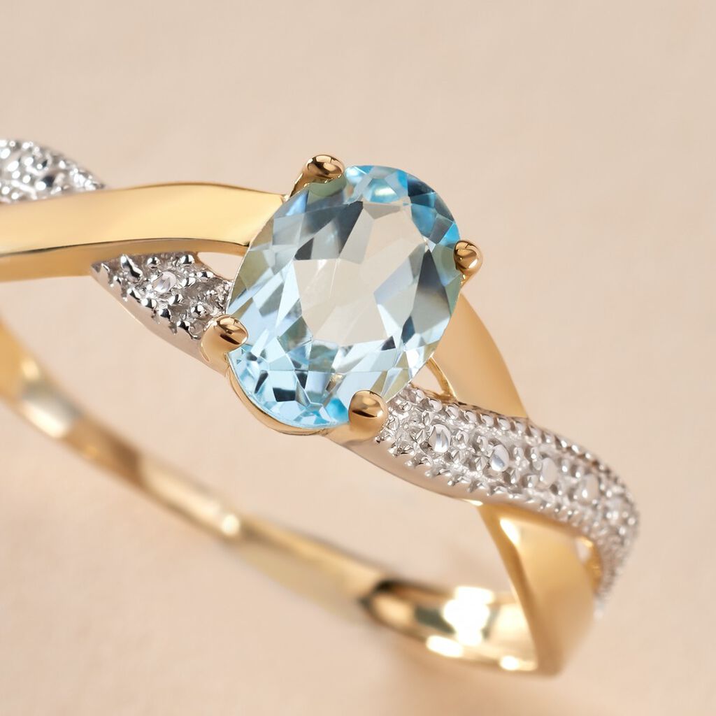 Bague Candice Or Jaune Topaze - Bagues solitaires Femme | Histoire d’Or