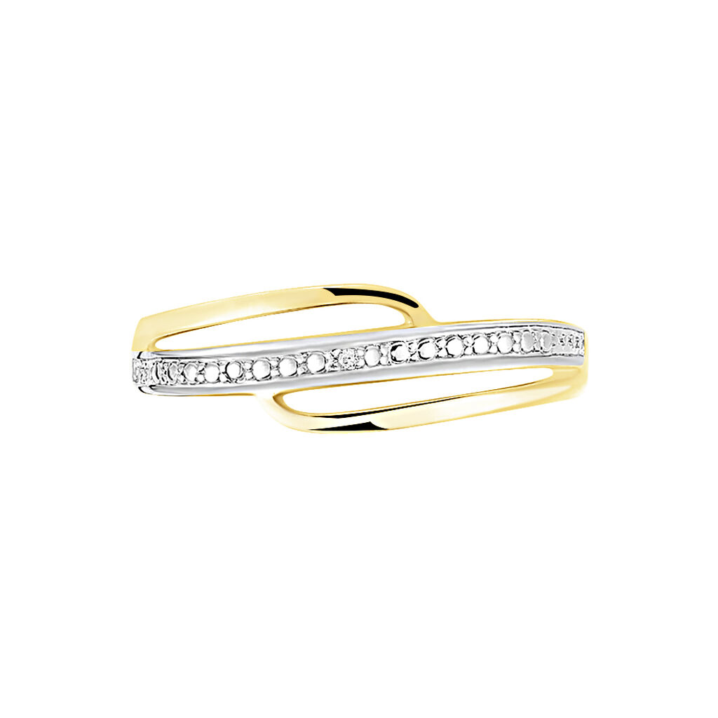 Bague Solena Or Jaune Diamant - Bagues avec pierre Femme | Histoire d’Or