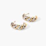 Cr&eacute;oles Sunset Riviera Argent Dor&eacute; A L'Or 750/1000 Oxyde De Zirconium - Boucles d'oreilles cr&eacute;oles Femme | Histoire d&rsquo;Or
