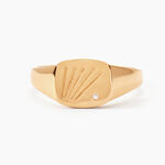 Chevali&egrave;re Plaqu&eacute; Or Khepri Oxyde De Zirconium - Bagues solitaires Homme | Histoire d&rsquo;Or