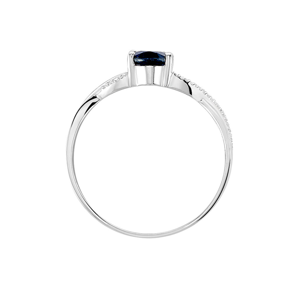 Bague Candice Or Blanc Saphir - Bagues solitaires Femme | Histoire d’Or