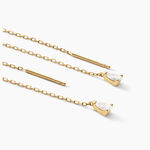 Boucles D'oreilles Pendantes Kirstin Or Jaune Diamant Synth&eacute;tique - Boucles d'oreilles pendantes Femme | Histoire d&rsquo;Or