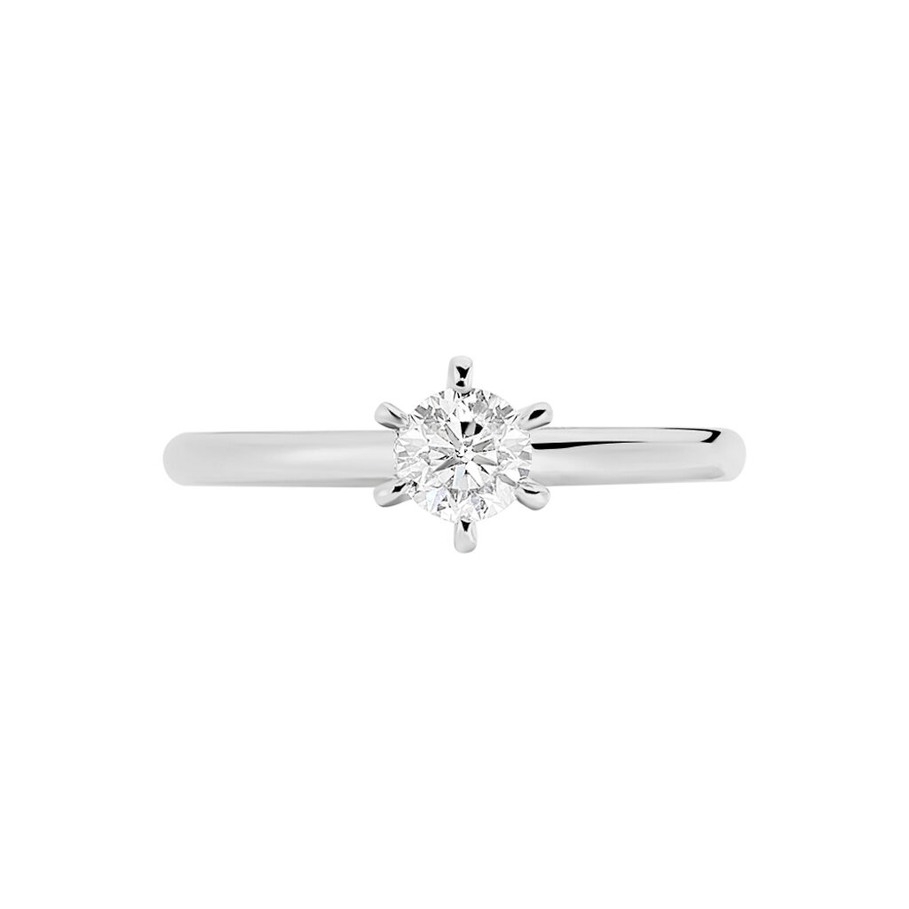 Bague Solitaire Ibtisem Or Blanc Diamant - Bagues solitaires Femme | Histoire d&rsquo;Or