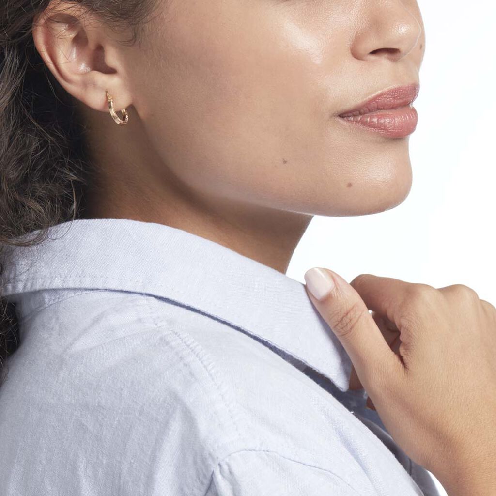 Créoles Xanthia Or Jaune - Boucles d'oreilles créoles Femme | Histoire d’Or