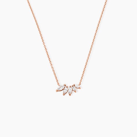 Collier Duchesse Argent Rose Oxyde De Zirconium - Colliers fantaisie Femme | Histoire d&rsquo;Or