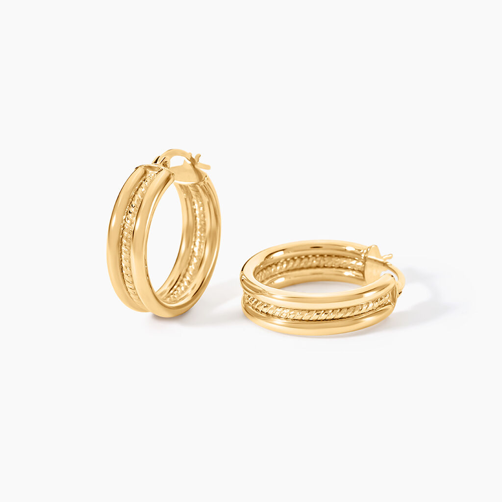 Créoles Dionysios Or Jaune - Boucles d'oreilles créoles Femme | Histoire d’Or