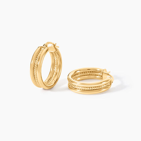 Créoles Dionysios Or Jaune - Boucles d'oreilles créoles Femme | Histoire d’Or