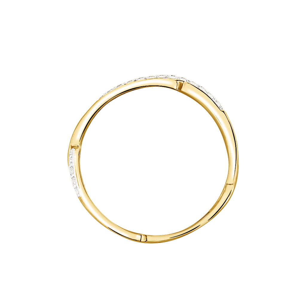 Bague Eister Or Jaune Oxyde De Zirconium - Bagues avec pierre Femme | Histoire d’Or