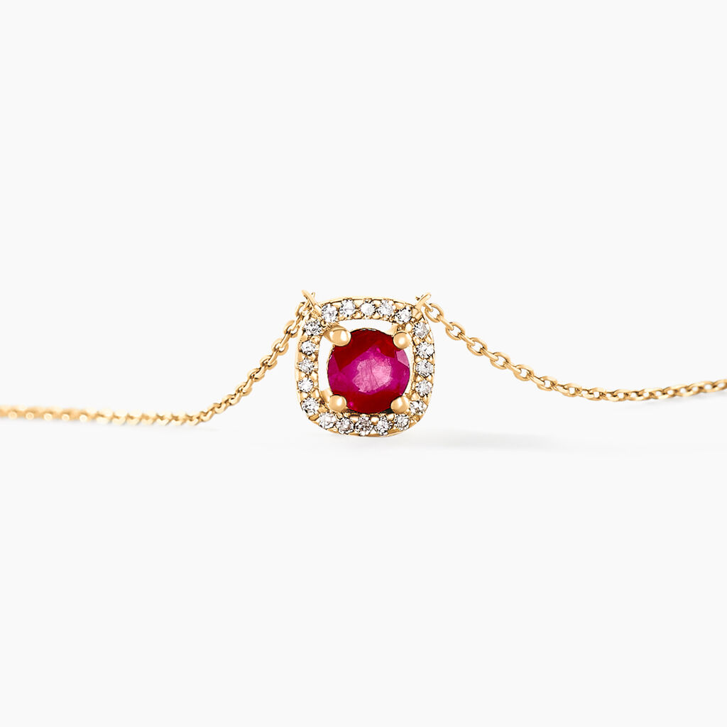 Collier Cosimo Or Jaune Rubis Diamant - Colliers Femme | Histoire d’Or
