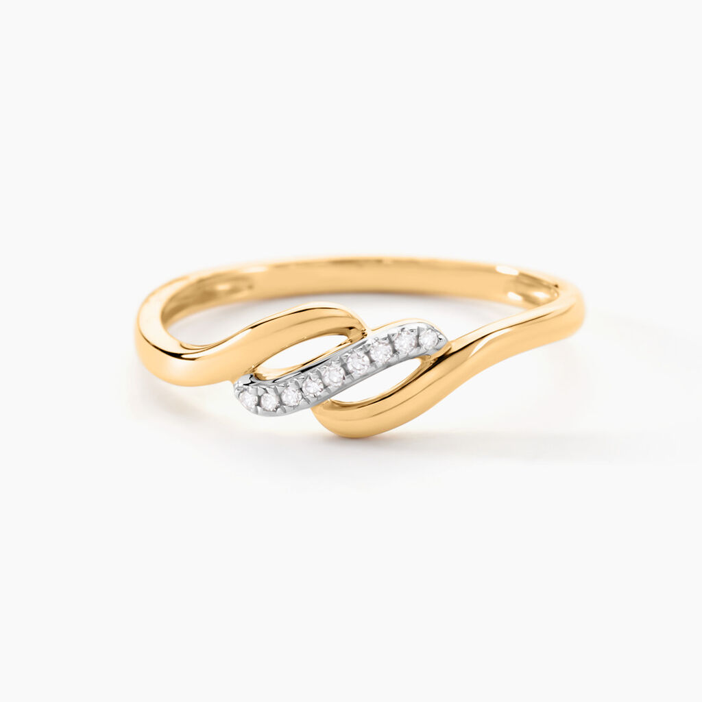 Bague Tylane Or Jaune Diamant - Bagues avec pierre Femme | Histoire d’Or