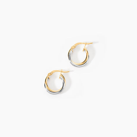 Cr&eacute;oles Tita Or Bicolore - Boucles d'oreilles cr&eacute;oles Femme | Histoire d&rsquo;Or