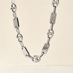 Collier Kobe Acier Blanc - Colliers fantaisie Homme | Histoire d&rsquo;Or