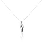 Collier Courbes Or Blanc Diamant - Colliers Femme | Histoire d&rsquo;Or