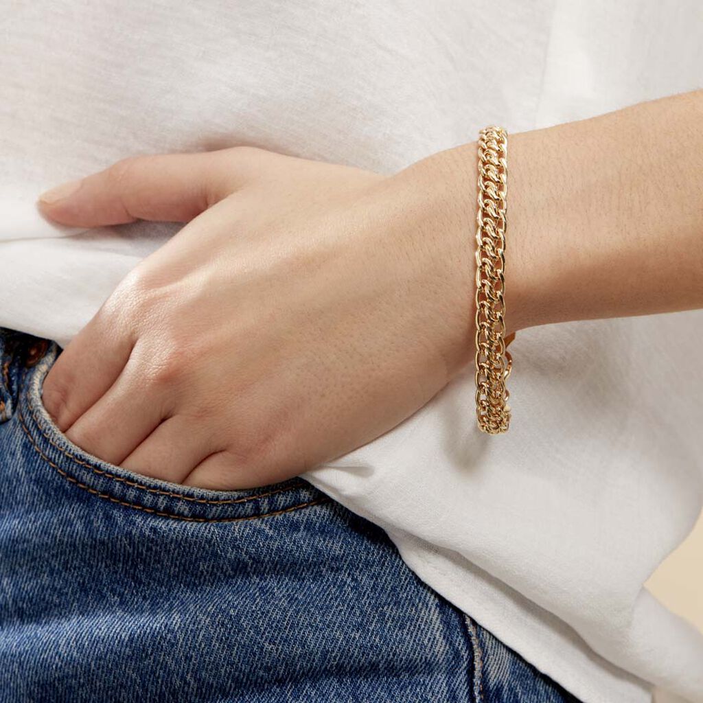 Bracelet Joline Maille Russe Or Jaune - Bracelets chaîne Femme | Histoire d’Or