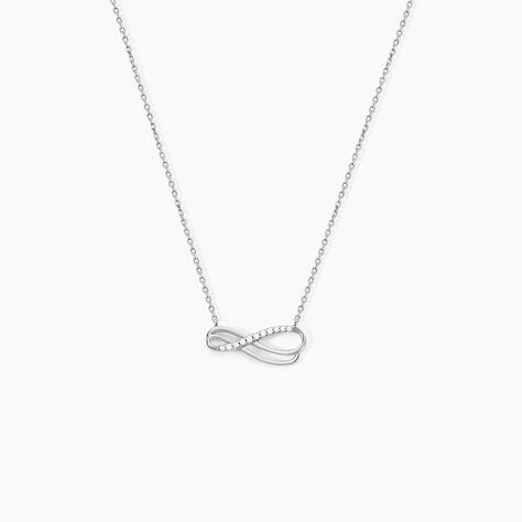 Collier Lylou Argent Blanc Oxyde De Zirconium - Colliers fantaisie Femme | Histoire d&rsquo;Or