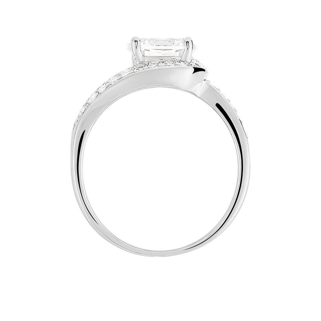 Bague Melisse Argent Blanc Oxyde De Zirconium - Bagues solitaires Femme | Histoire d&rsquo;Or