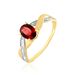 Bague Candice Or Jaune Grenat