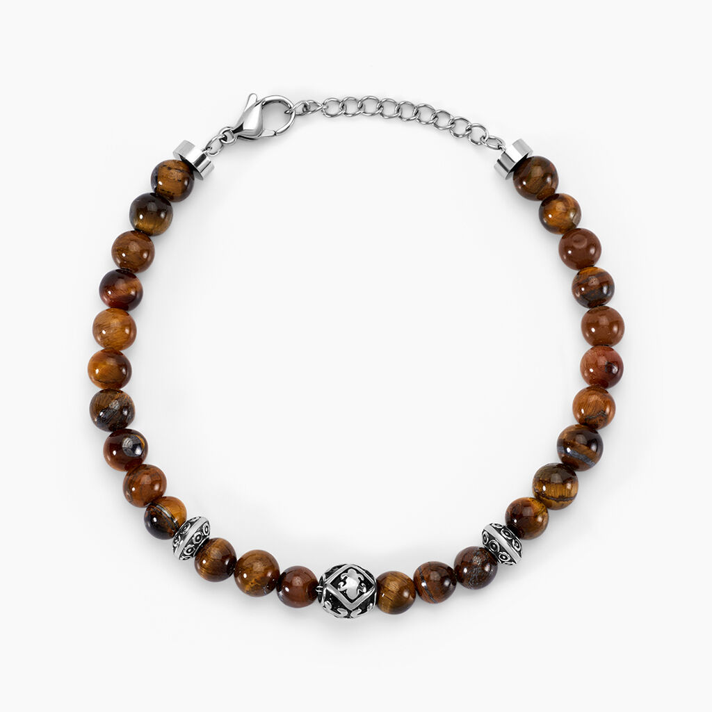 Bracelet Labhras Acier Blanc - Bracelets Homme | Histoire d&rsquo;Or