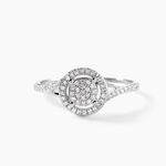 Bague Or Blanc Verna Diamants Cercle - Bagues avec pierre Femme | Histoire d&rsquo;Or