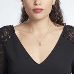 Collier Plaqu&eacute; Or Jaune Lettra - Colliers fantaisie Femme | Histoire d&rsquo;Or