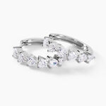 Cr&eacute;oles Roanne Argent Blanc Oxyde De Zirconium - Boucles d'oreilles cr&eacute;oles Femme | Histoire d&rsquo;Or