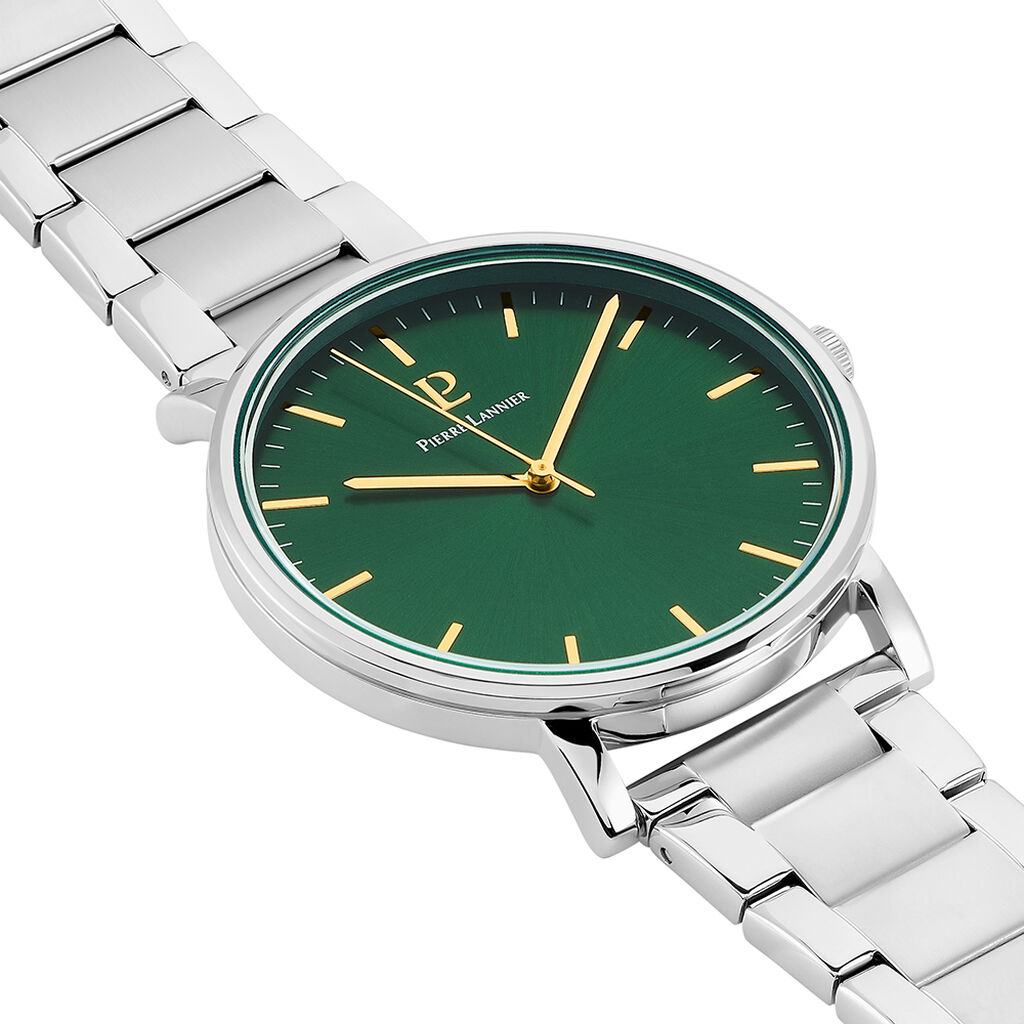 Montre Pierre Lannier Essential Vert - Id&eacute;es cadeaux Homme | Histoire d&rsquo;Or