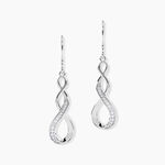 Boucles D'oreilles Pendantes Ayhan Argent Blanc Oxyde De Zirconium - Boucles d'oreilles fantaisie Femme | Histoire d&rsquo;Or