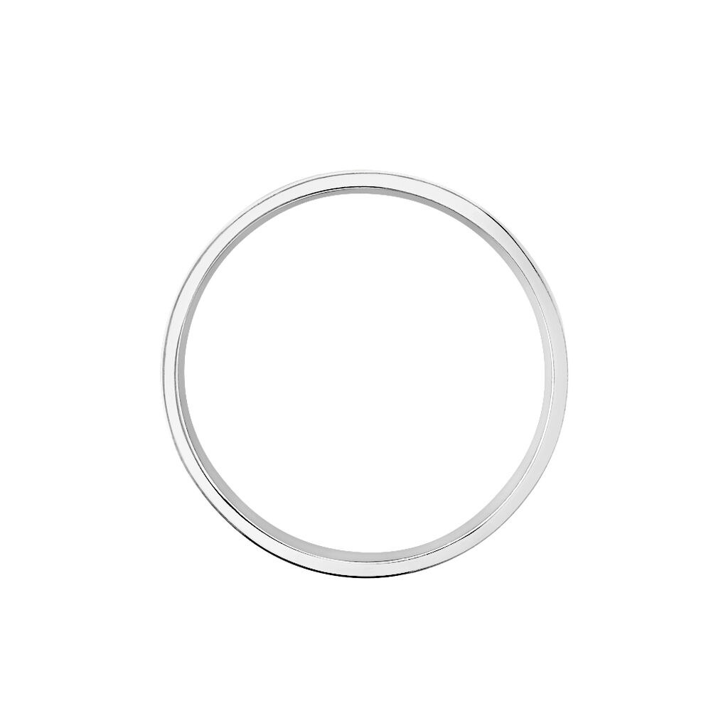 Alliance Tyffen Ruban Plat Argent Blanc - Alliances Famille | Histoire d’Or