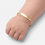 Bracelet Identit&eacute; Fanelia Maille Marine Or Jaune - Bracelets Communion Enfant | Histoire d&rsquo;Or