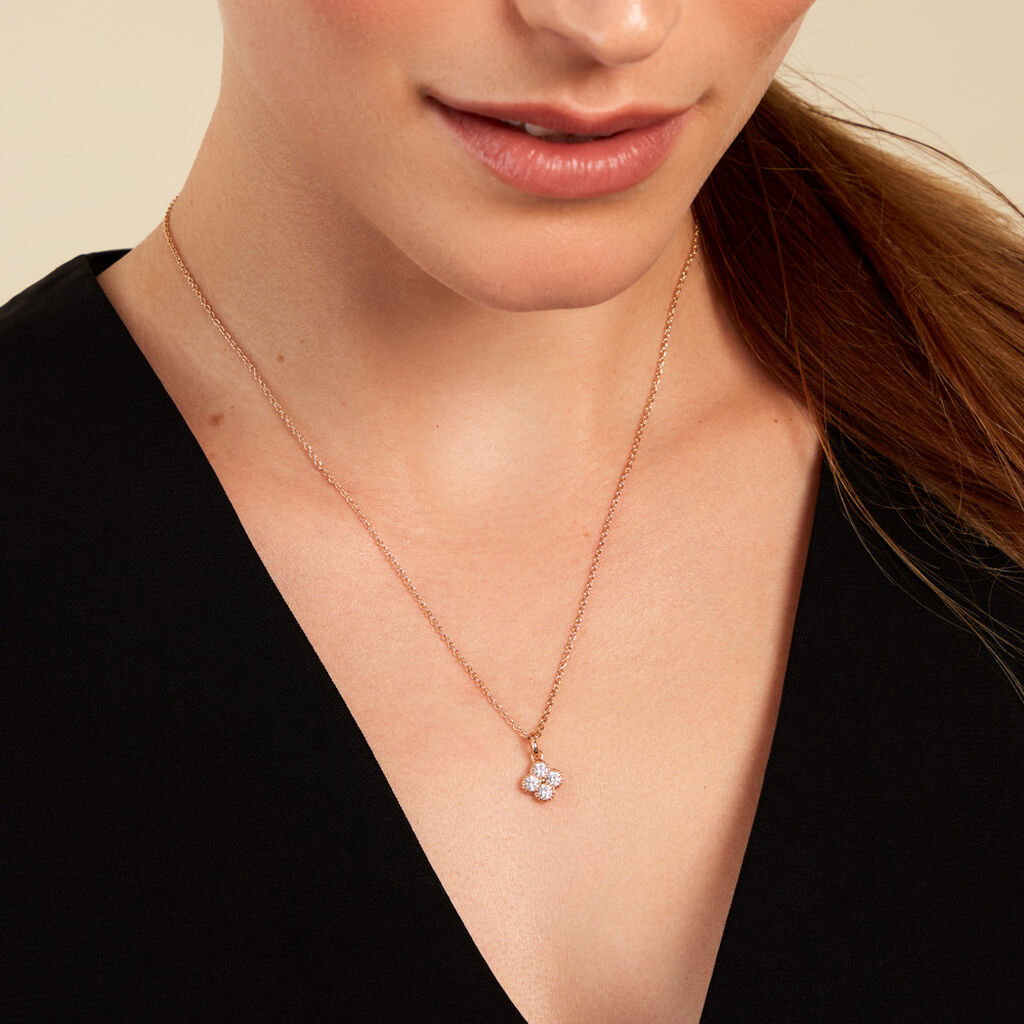 Collier Laurelle Plaqué Or Doré Oxyde De Zirconium - Colliers fantaisie Femme | Histoire d’Or