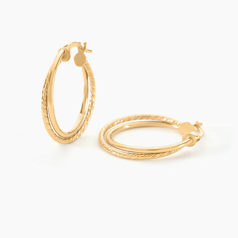 Créoles Maelia Or Jaune - Boucles d'oreilles créoles Femme | Histoire d’Or