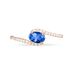 Bague Loriane Or Rose Saphir Et Diamant - Bagues solitaires Femme | Histoire d’Or