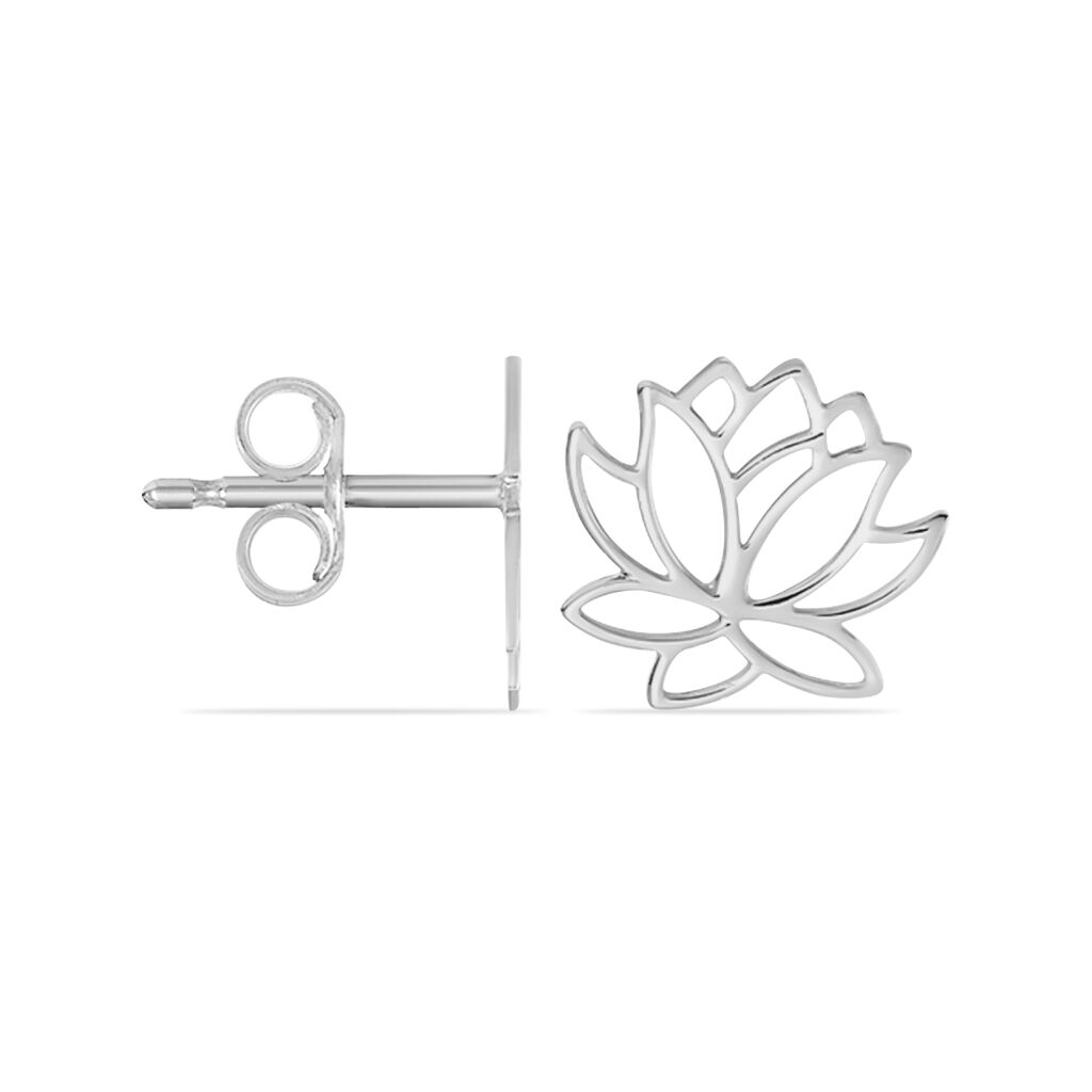 Boucles D'oreilles Puces Rosita Argent Blanc - Boucles d'oreilles fantaisie Femme | Histoire d’Or
