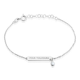 Bracelet Argent Blanc Sameera Agate - Bracelets fantaisie Femme | Histoire d’Or