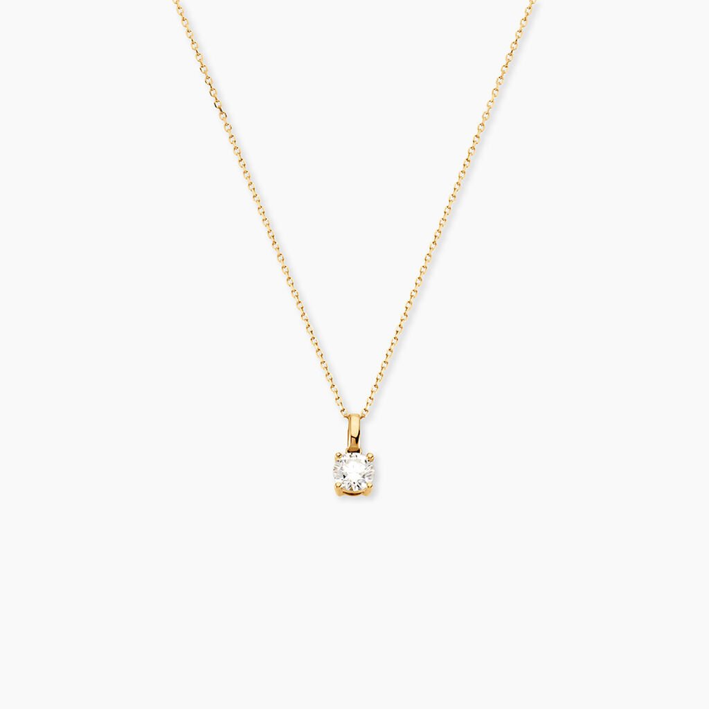Pendentif Solitaire Aphrodite Or Jaune Diamant - Pendentifs Femme | Histoire d’Or