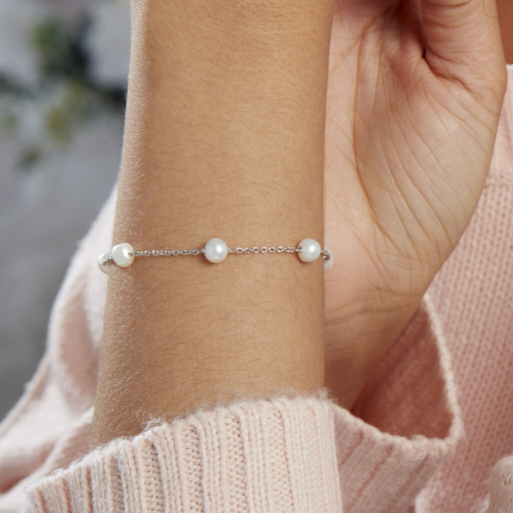 Bracelet Perlita Argent Blanc Perle De Culture - Bracelets Femme | Histoire d’Or