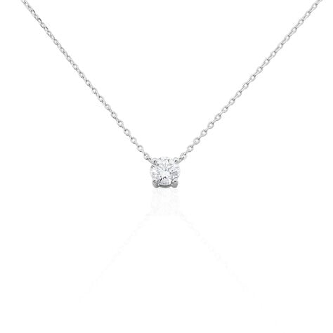 Collier Aphrodite Or Blanc Diamant Synthetique - Colliers Femme | Histoire d&rsquo;Or