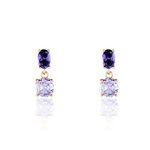 Boucles D'oreilles Pendantes Argent Rose Brenna Oxydes De Zirconium - Boucles d'oreilles fantaisie Femme | Histoire d&rsquo;Or