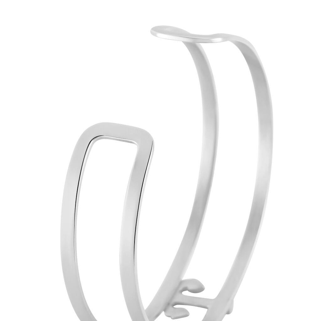 Bracelet Jonc Meysa Acier Blanc Strass - Bracelets joncs Femme | Histoire d&rsquo;Or
