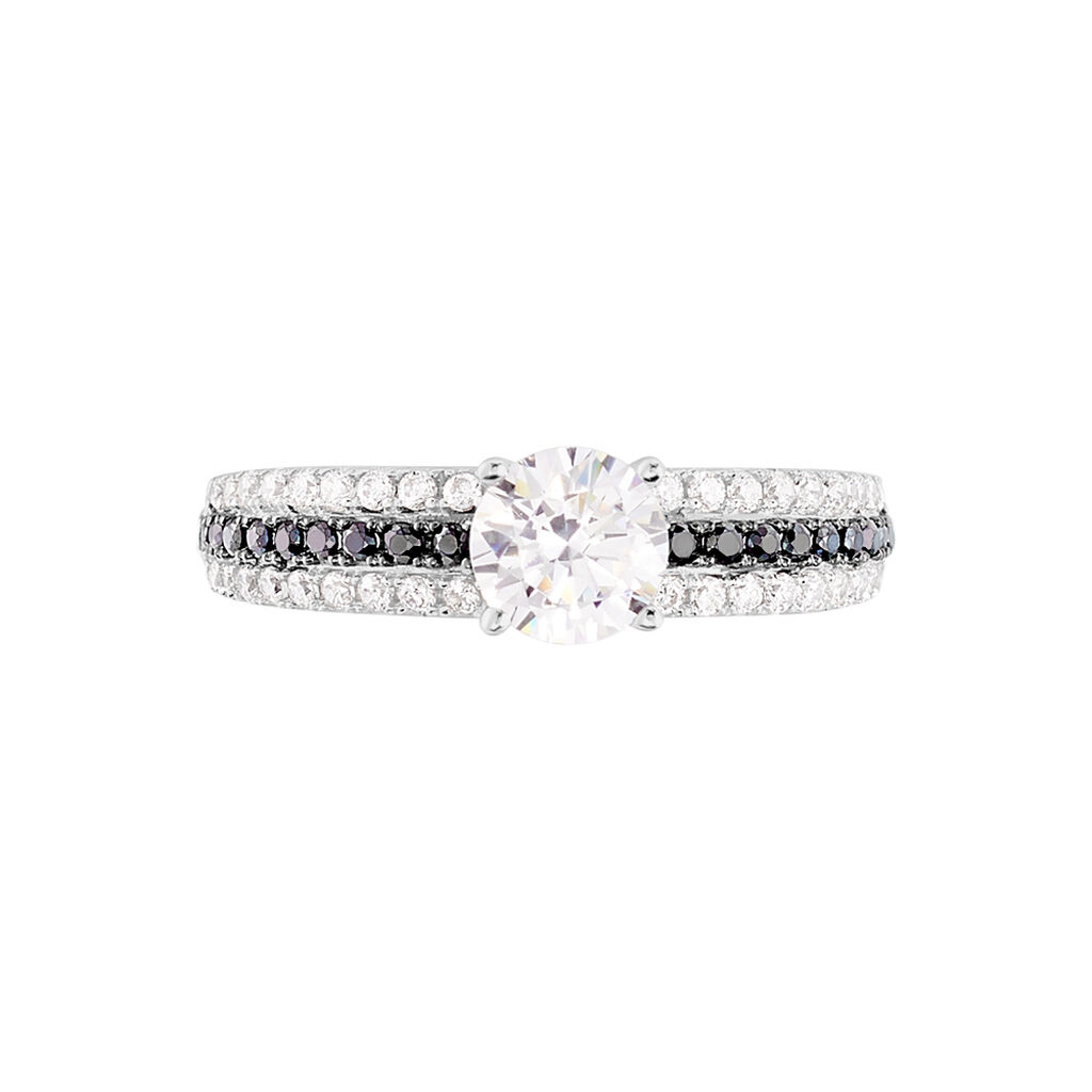 Bague Solitaire Katrina Or Blanc Oxyde De Zirconium - Bagues solitaires Femme | Histoire d&rsquo;Or
