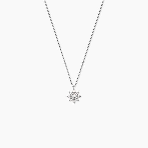 Collier Lorraine Argent Blanc Oxyde De Zirconium - Colliers fantaisie Femme | Histoire d&rsquo;Or