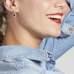 Boucles D'oreilles Pendantes Brigita Plaqu&eacute; Or Pierre De Synthese - Boucles d'oreilles fantaisie Femme | Histoire d&rsquo;Or