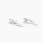 Boucles D'Oreilles Pendantes Glow Up Argent Blanc Oxyde De Zirconium - Boucles d'oreilles fantaisie Femme | Histoire d&rsquo;Or