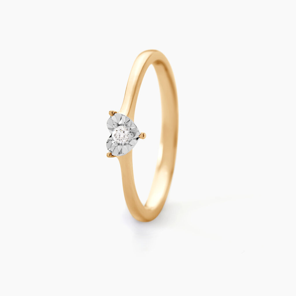Bague Diamotion Or Jaune Diamant - Bagues solitaires Femme | Histoire d’Or
