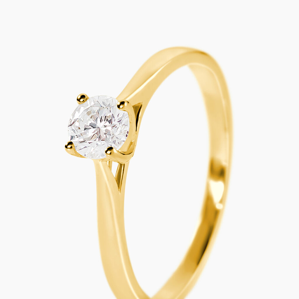 Bague Solitaire One Or Jaune Diamant - Bagues solitaires Femme | Histoire d&rsquo;Or