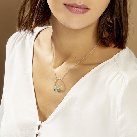 Collier Polyna Argent Blanc Pierre De Synthese - Colliers fantaisie Femme | Histoire d’Or