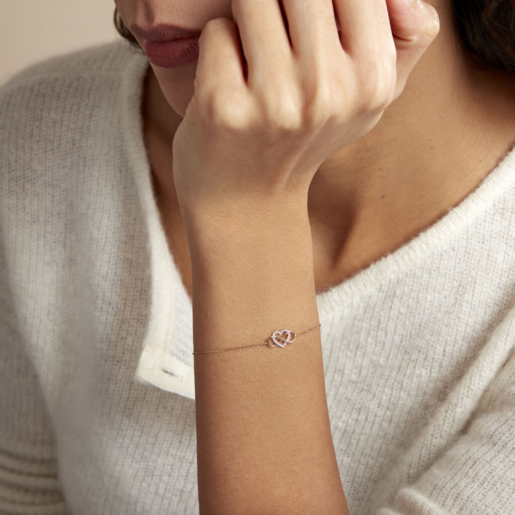 Bracelet Lacey Or Bicolore Oxyde De Zirconium - Bracelets Femme | Histoire d’Or
