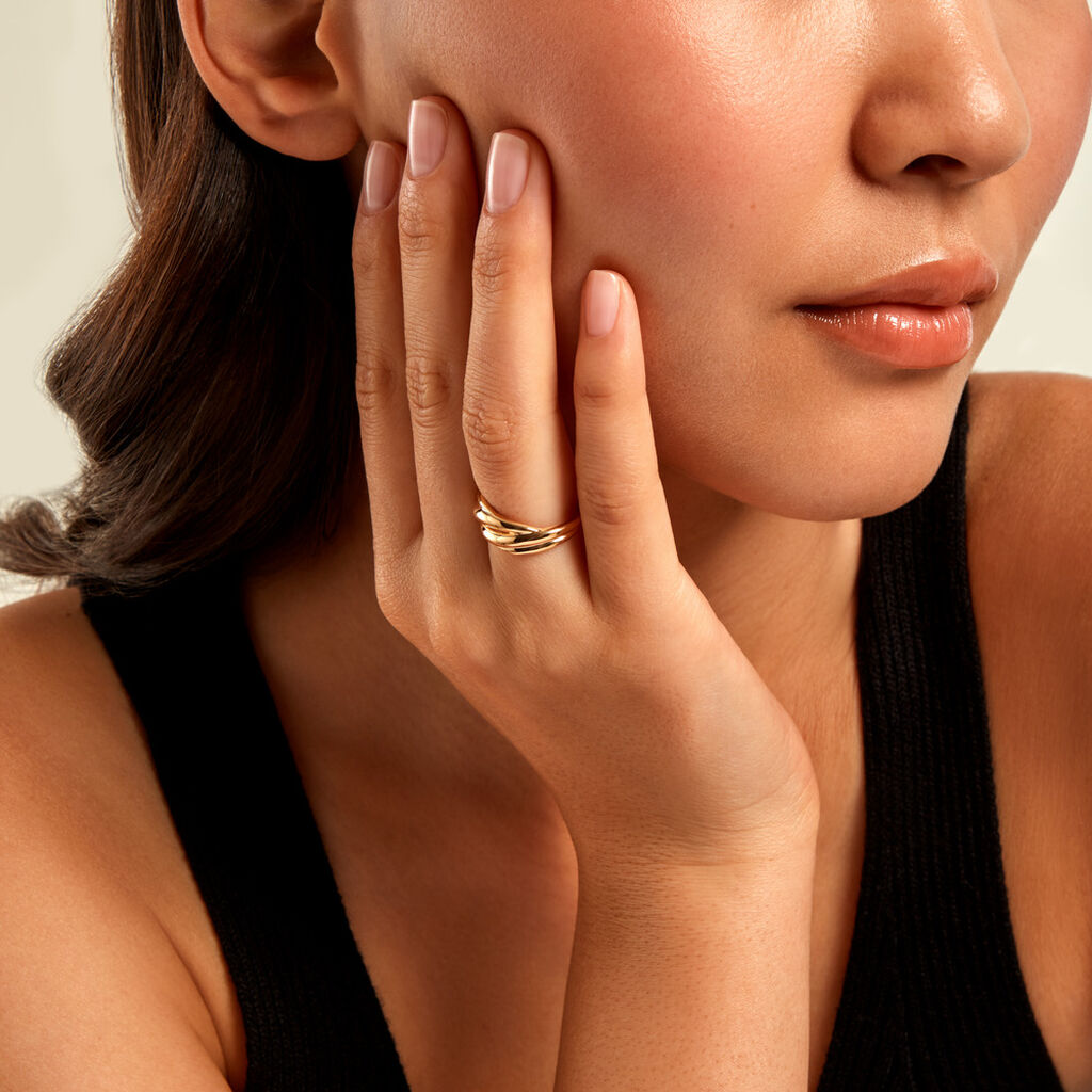 Bague Cindia Plaqu&eacute; Or Jaune - Bagues fantaisie Femme | Histoire d&rsquo;Or
