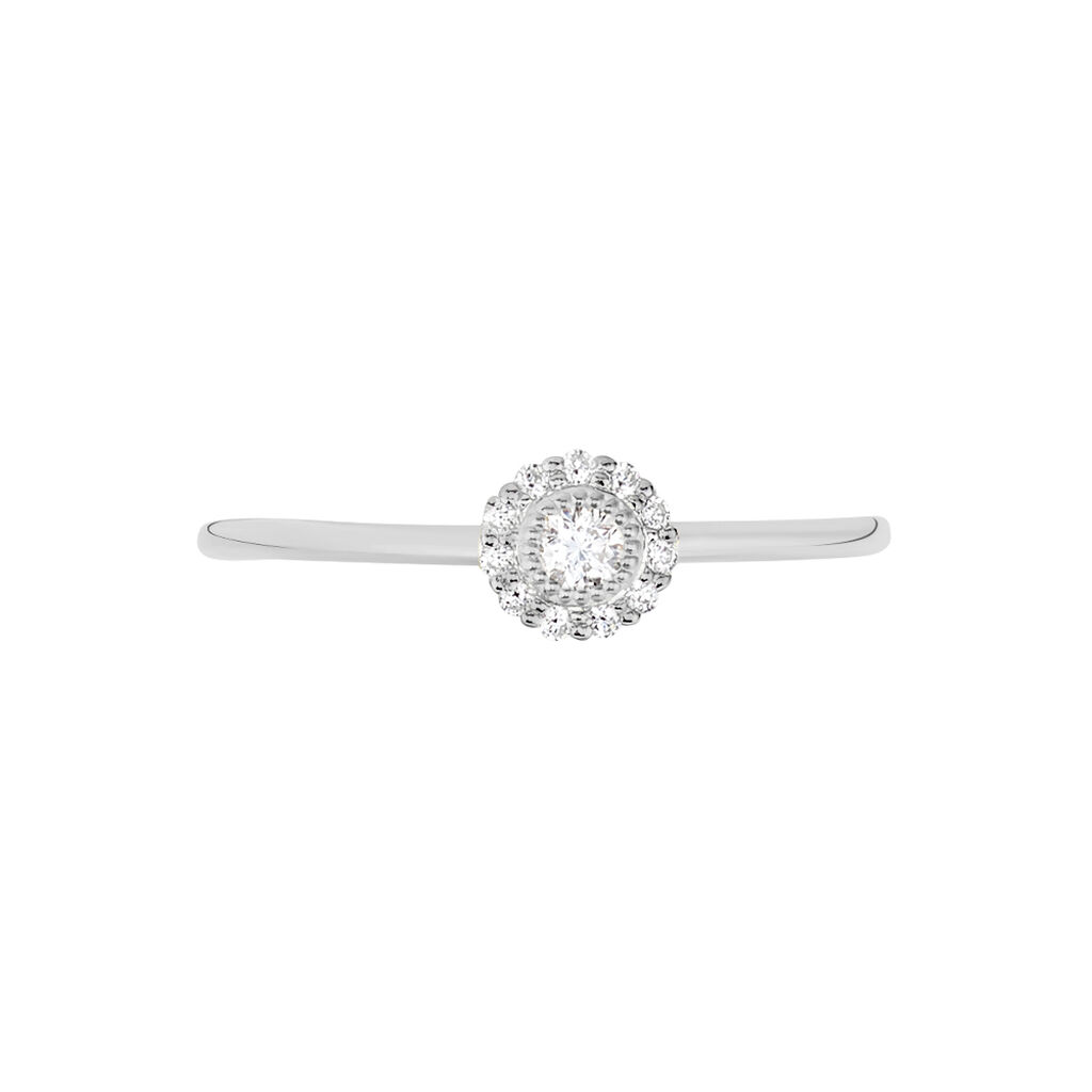 Bague Adelisa Or Blanc Diamant - Bagues solitaires Femme | Histoire d’Or