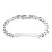 Bracelet Identité Argent Blanc Casper - Gourmettes Homme | Histoire d’Or